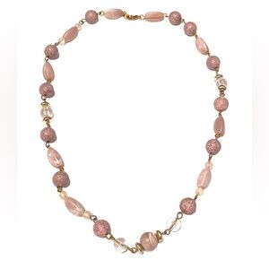 Elegant Pink Beaded Necklace